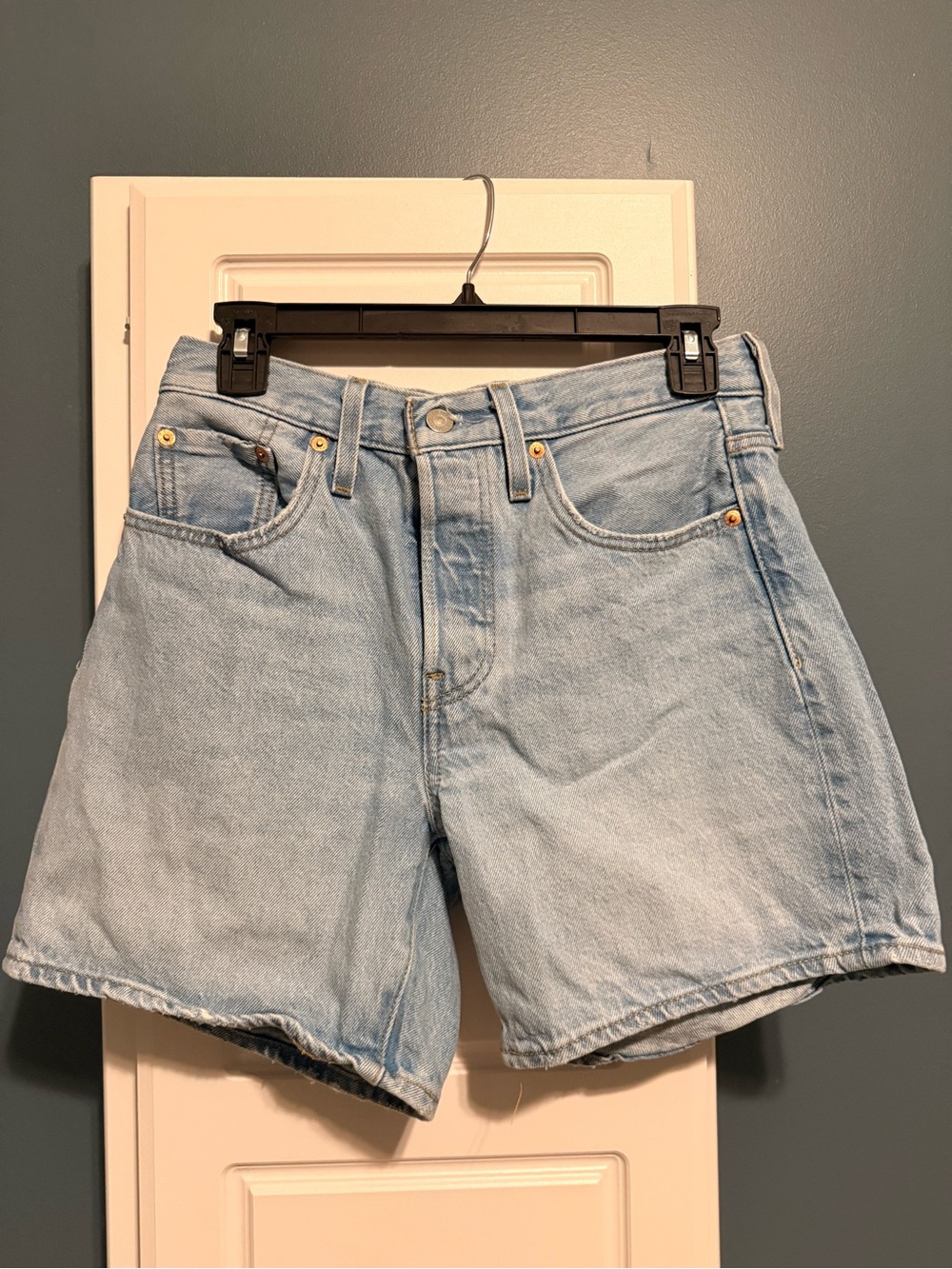 Levi's Light Blue Denim High-Rise Women's Shorts